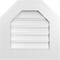 Ekena Millwork Octagonal Top Surface Mount PVC Gable Vent: Functional, w/ 3-1/2"W x 1"P Standard Frame, 20"W x 20"H GVPOT20X2001SF - alternate 1